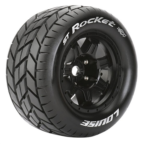 LOUISE RC ST-ROCKET 1/8 SPORT 0" OFFSET HEX 17MM BLACK E-R